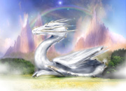 白龍　white dragon cg art fantasy