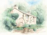 湖水地方のワーズワースの家　風景画　水彩画　lake-district-wordsworth-house-watercolor