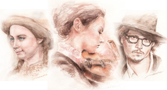人物の肖像画-似顔絵ギャラリーのトップイメージ画people-watercolor-top-image