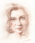 麗しのレディの絵　人物肖像画・似顔絵　水彩画　other woman-portrait-watercolor-no.1